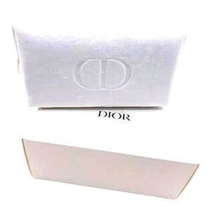 DIOR WHITE VELOR FLUFFY COSMETIC/ JEWELRY BRAND NEW WITH BOX